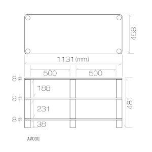 サウンドマジック オーディオラック“AV03シリーズ(クリアガラス)(支柱：シルバー) SOUND MAGIC AV03GS 返品種別Aの画像