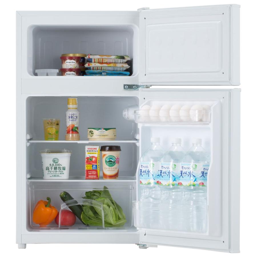 標準設置料込) ハイアール 85L 2ドア冷蔵庫(直冷式)ホワイト(右開き 