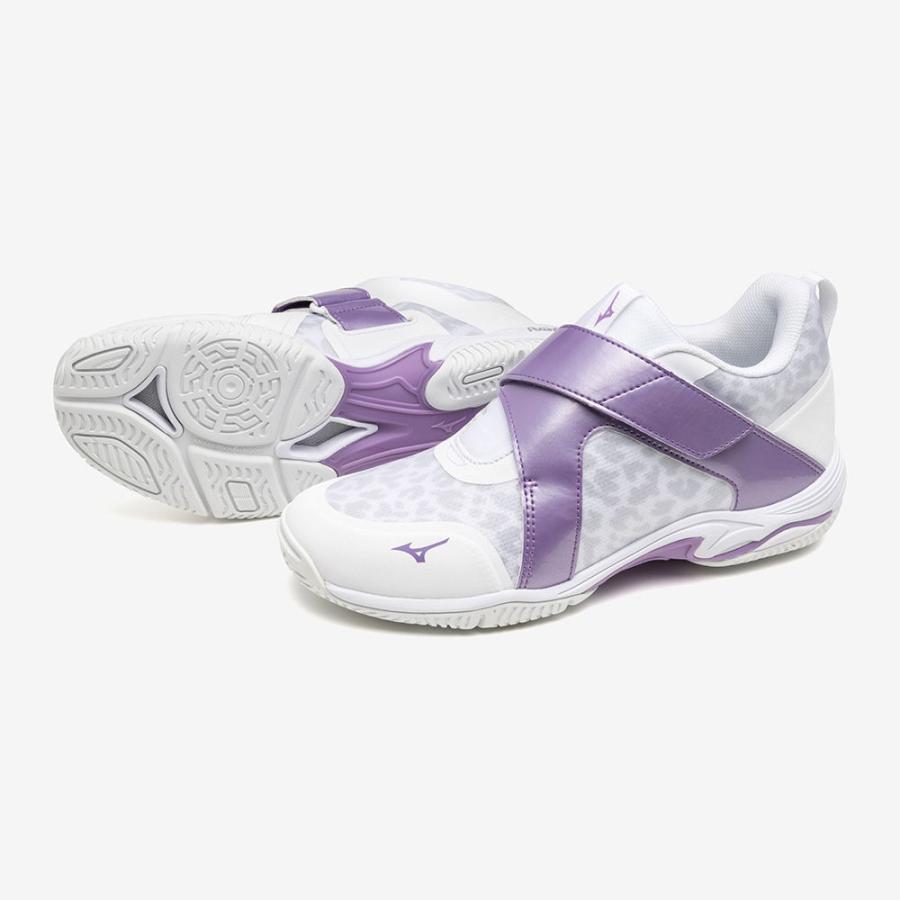ミズノ ウエーブダイバースLG LITE 2 (ホワイト×パープルサイズ：24.0cm)