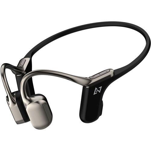 AVIOT 骨伝導ワイヤレスヘッドホン(チタニウムシルバー