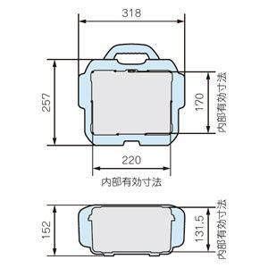 タカチ電機工業 NK型 防水キャリングケース内装スポンジ無し(ブラック