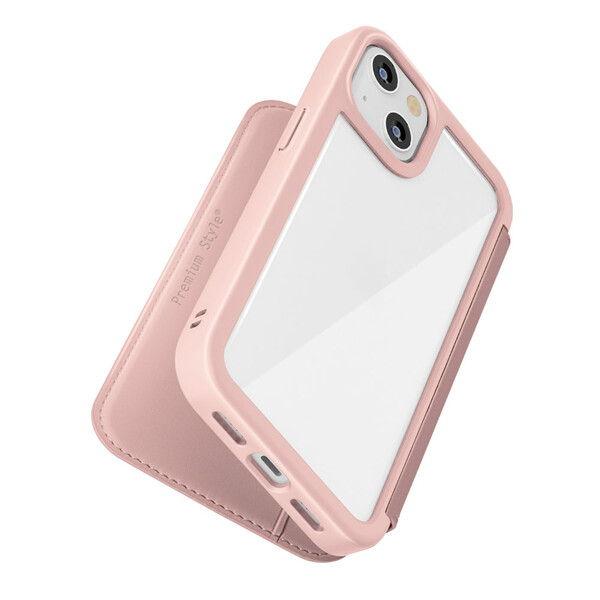 PGA iPhone 14 /  13 ガラスフリップケース (ピンク) PG-22KGF04PK 返品種別A｜joshin｜05