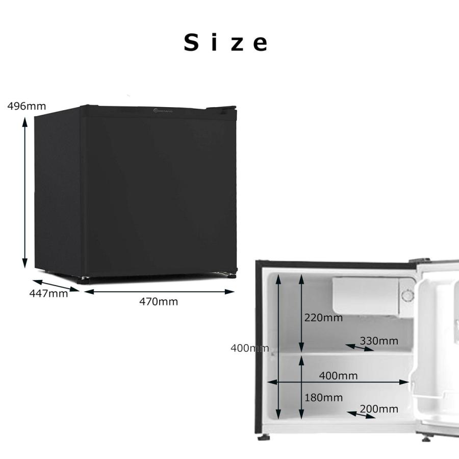 【送料込み】冷蔵庫 黒 ウィンコド TH-46L 1-BK 21年製 ウィンコド 46L 1ドア冷蔵庫(直冷式)ブラック WINCOD TH-46L1-BK