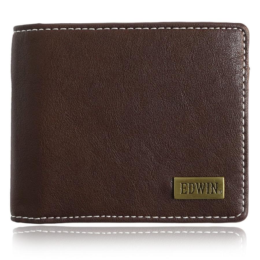 EDWIN（エドウィン） スーパーホワイトステッチ 二つ折財布(ダーク