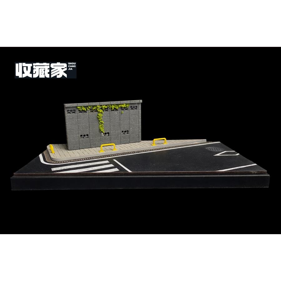 収蔵家 1/ 64 都市情景 路地裏道路 クリアケース付(SCJ82003)ミニカー