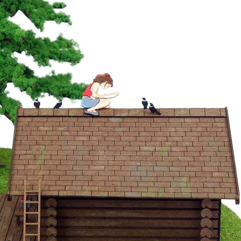 さんけい 1/ 150 みにちゅあーとキット スタジオジブリ作品シリーズ キキとウルスラのアトリエ(魔女の宅急便)(MK07-39)組立キット 返品種別Bの画像