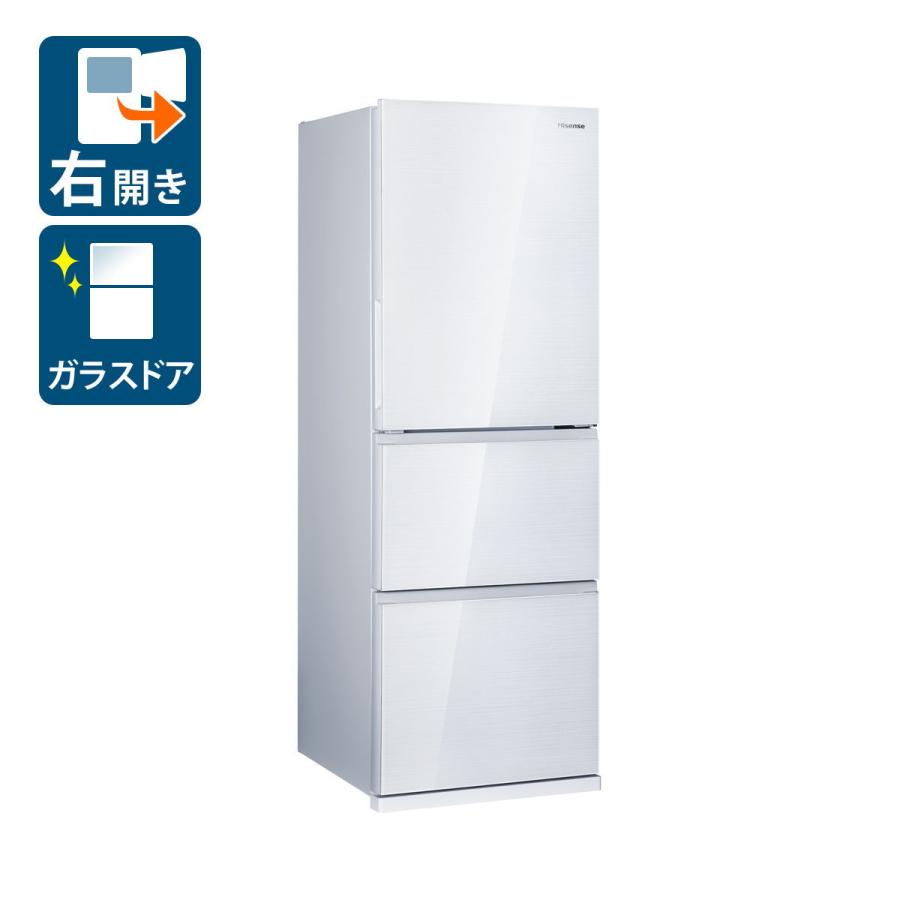 Hisense 冷蔵庫 HR-G3601W 2022年製 358L 右開き ハイセンス (標準設置