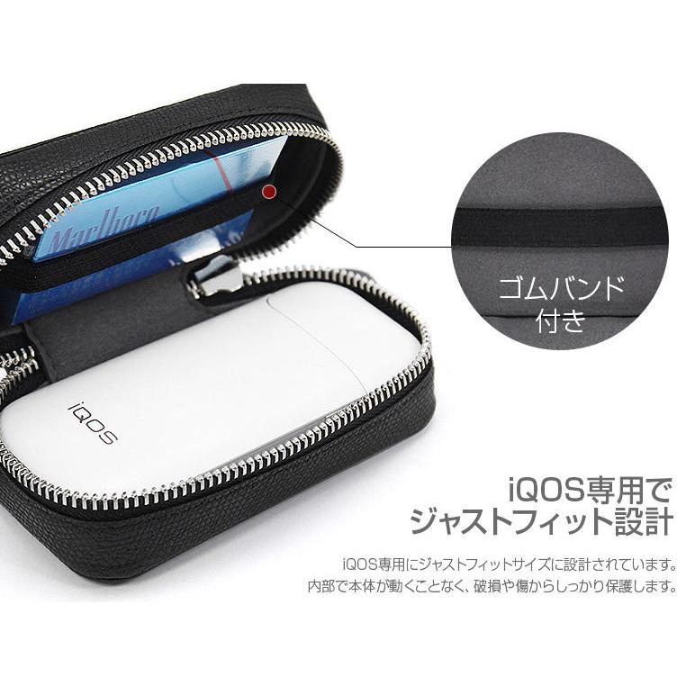 ハンスマレ iQOS収納ケース(ブラック) HANSMARE iQOS LEATHER CASE HAN9235 返品種別A｜joshin｜07