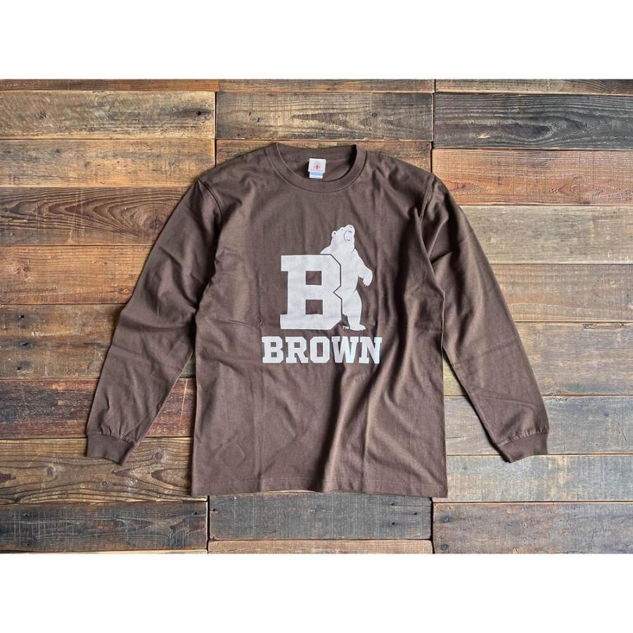 BACKYARD FAMILY (バックヤードファミリー) LONG SLEEVE T-SHIRT (BROWN Mサイズ) 5日〜7日で出荷