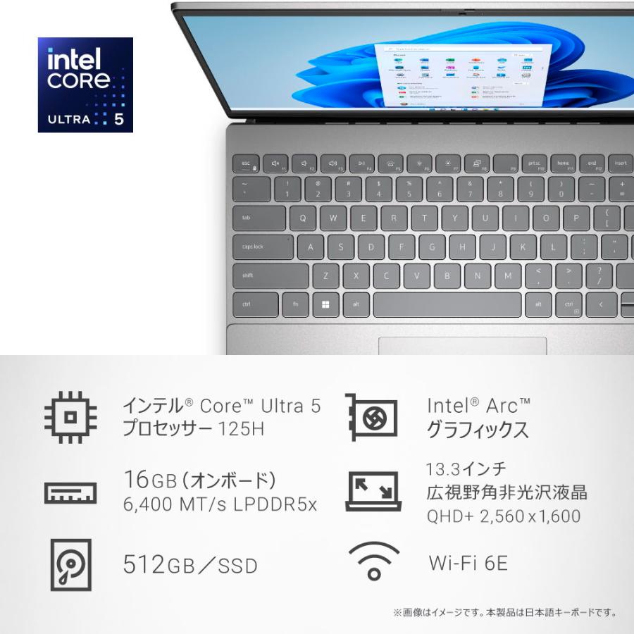 DELL(デル) 13.3型 モバイルノートパソコン Inspiron 13 5330(Core Ultra 5/  16GB/  SSD 512GB)プラチナシルバー MI563-DWLCS 返品種別A｜joshin｜10