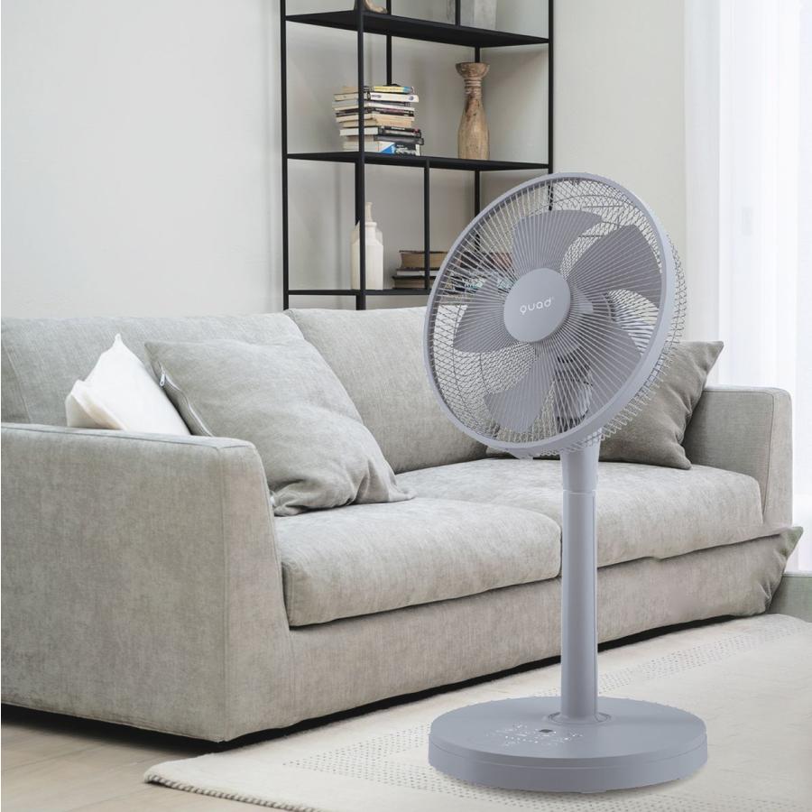 クワッズ (扇風機)DCモーター搭載 リビング扇(ライトグレー