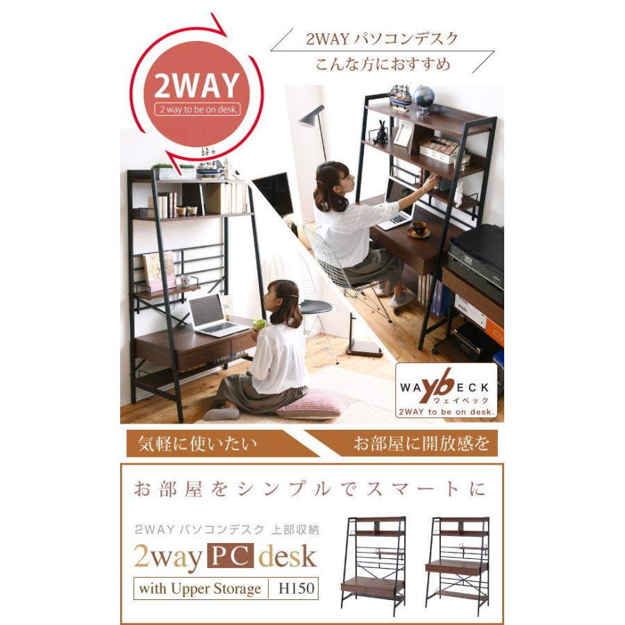 JK-PLAN（ジェイケイ・プラン） 2WAYパソコンデスク上部収納付き