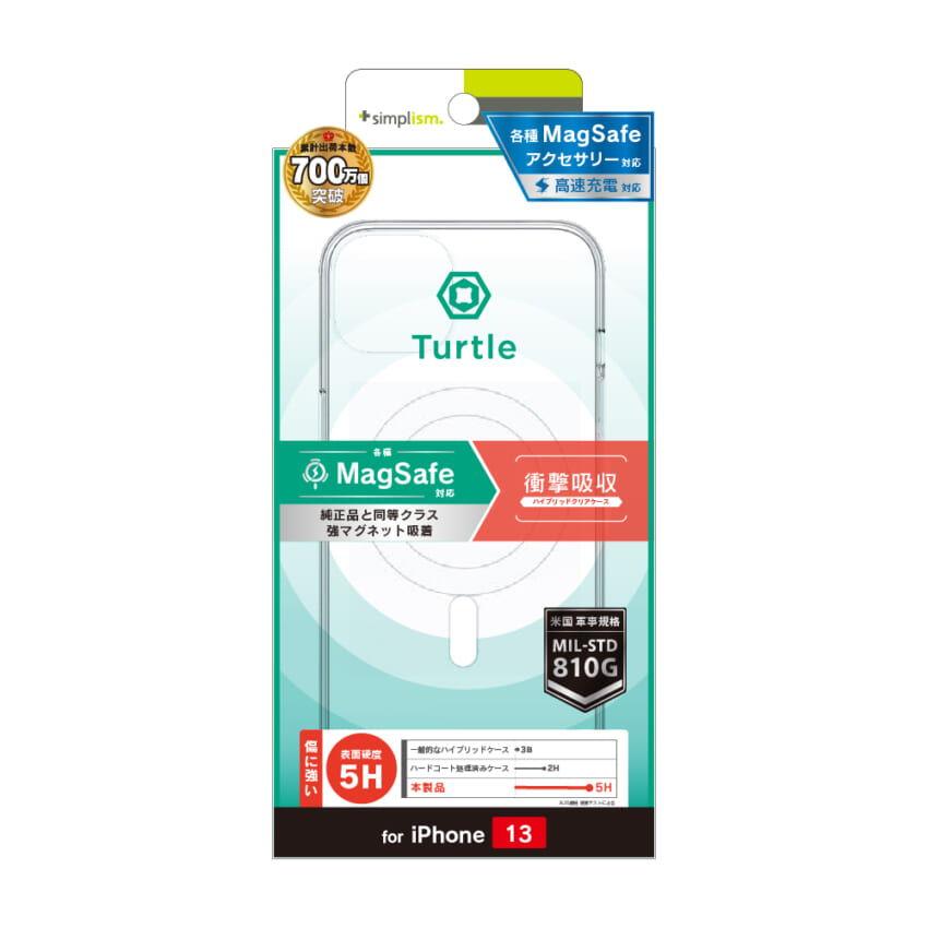 トリニティ iPhone 13用 [Turtle] MagSafe対応 ハイブリッドクリアケース(ホワイトライン) Simplism(シンプリズム) TR-IP21M-TTMS-CLWT 返品種別A｜joshin｜03