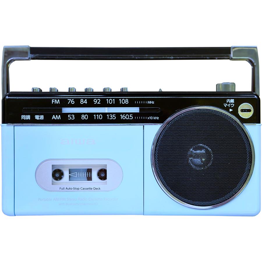 アイワ Bluetooth対応 ラジオカセットレコーダー(パステルブルー) aiwa