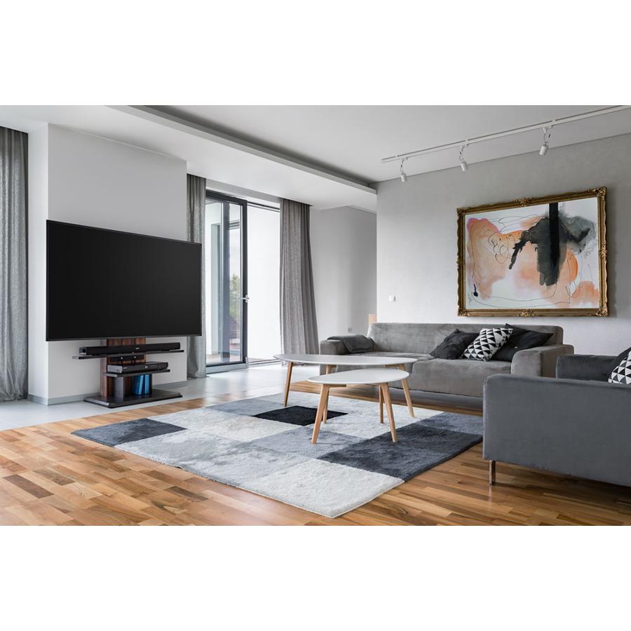 朝日木材加工 32〜77V型まで対応 壁寄せテレビスタンド(ダーク