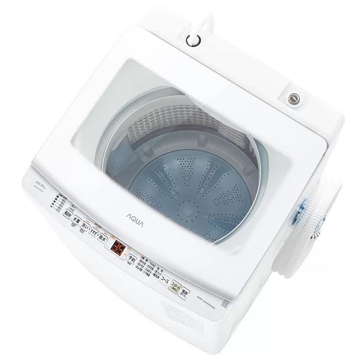 (標準設置無料 設置Aエリアのみ) アクア 10.0kg 全自動洗濯機 ホワイト AQUA Vシリーズ AQW-V10A-W 返品種別A