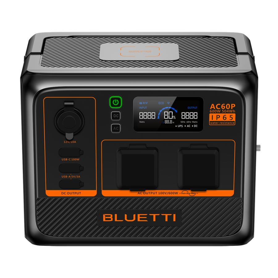 BLUETTI ポータブル電源 504Wh ACコンセント出力×3口 USB-C出力搭載