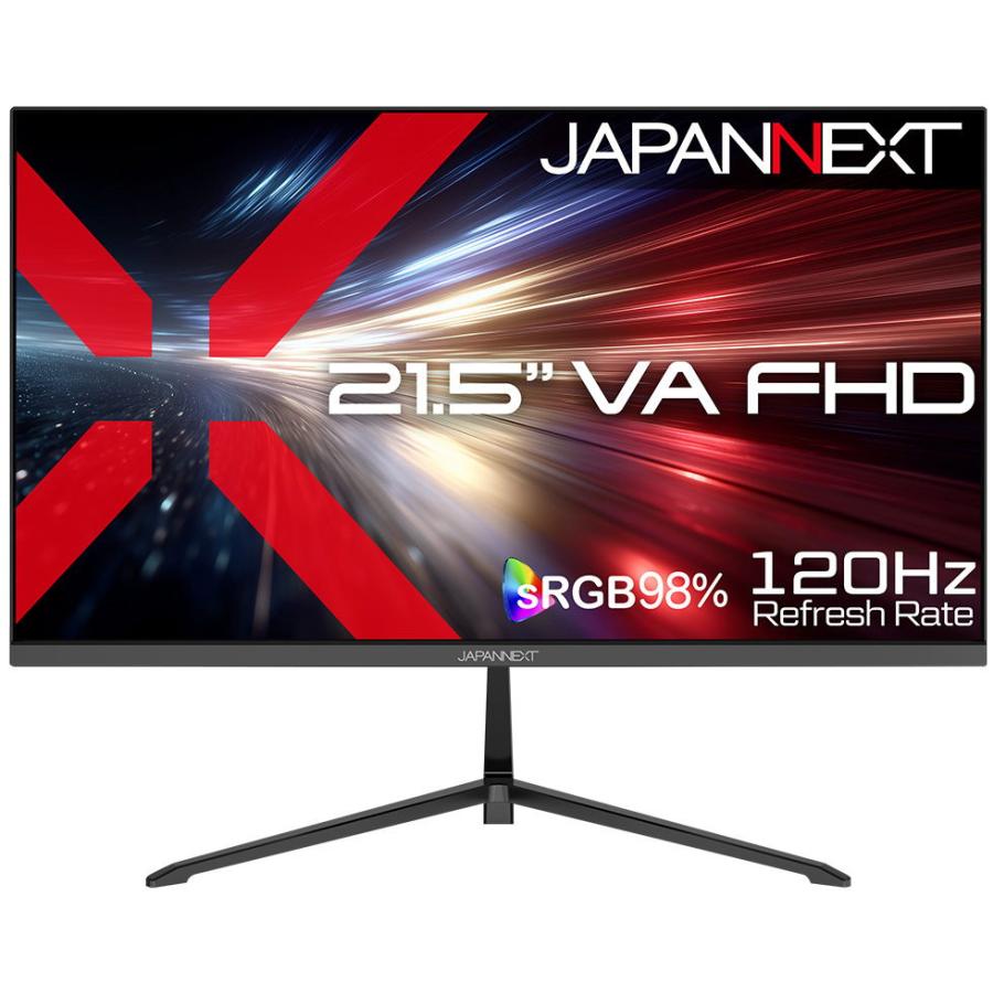 JAPANNEXT ゲーミング液晶ディスプレイ(21.5型/ VA/ FullHD 1920×1080/ 120Hz/ 1ms/ HDR/ HDMI1.4/ DP1.2/ VESA)(ブラック) JN-215V120F 返品種別A（Yahoo!・Joshin web）