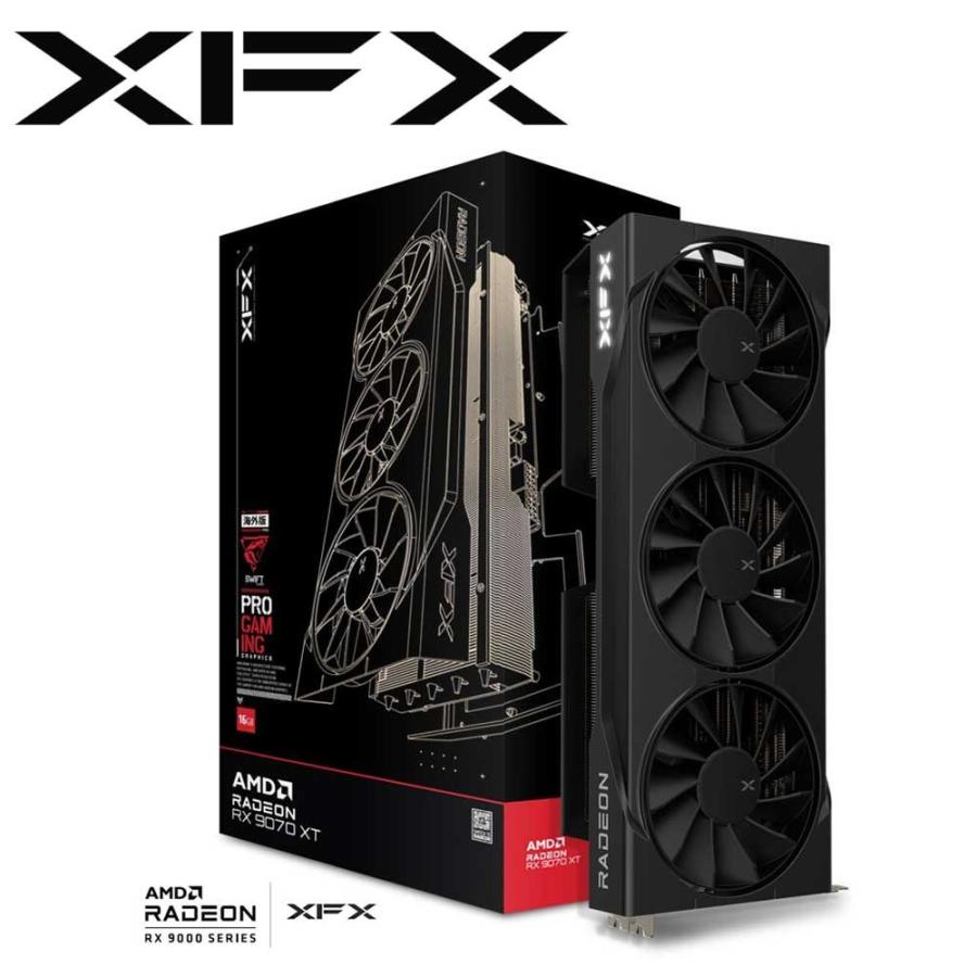 XFX XFX XFX Swift AMD Radeon RX 9070XT Triple Fan Gaming Edition