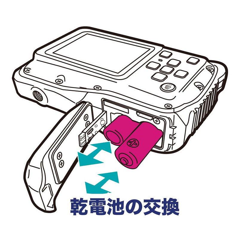 Veldo(ヴェルド) 防水デジタルカメラ 「TN-WTP-CAM01」(レッド) TN-WTP