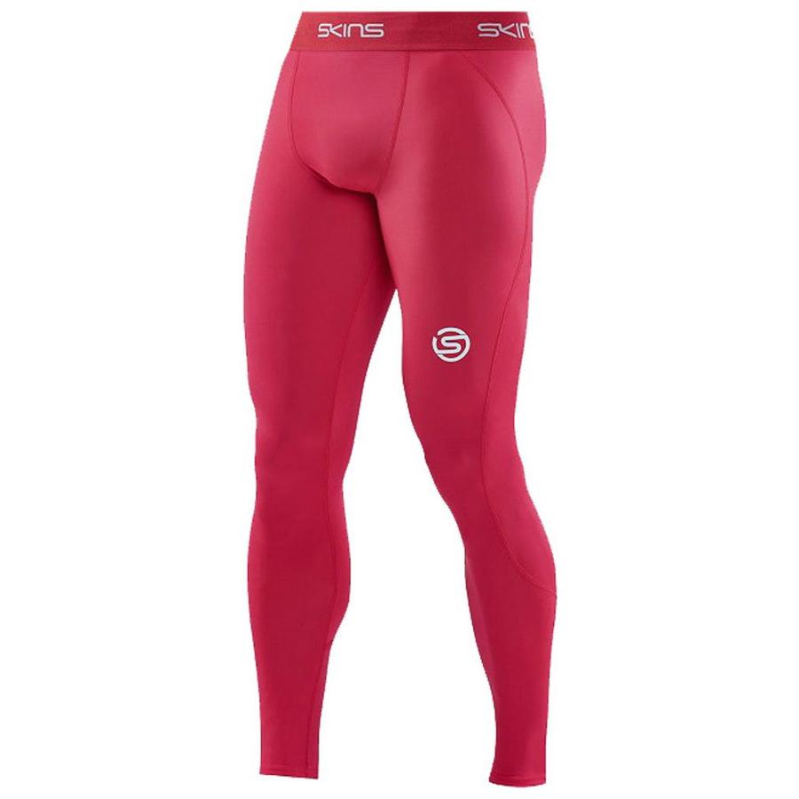 SKINS スキンズ　M SKINS（スキンズ） SERIES-1 メンズロングタイツ(レッド・サイズ：48(L