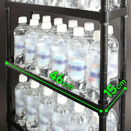 Bauhutte（バウヒュッテ） スリムボトルラック (ブラック・幅15×奥行46