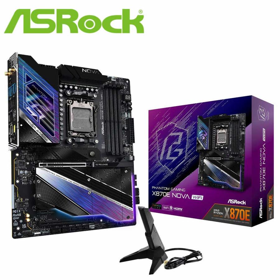 ASRock マザーボード X870E Nova WiFi CPU