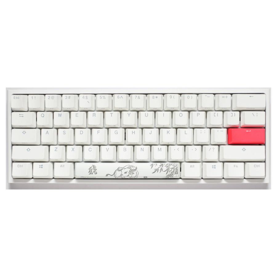 DUCKY ゲーミングキーボード One SF RGB Cherry Speed 銀軸(英語配列) ピュア ホワイト dk-one2-r
