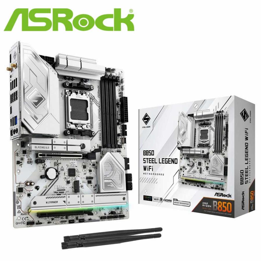 ASRock｜アスロック ASRock B850 Steel Legend WiFi マザーボード B850STEELLEGENDWF 返品種別B