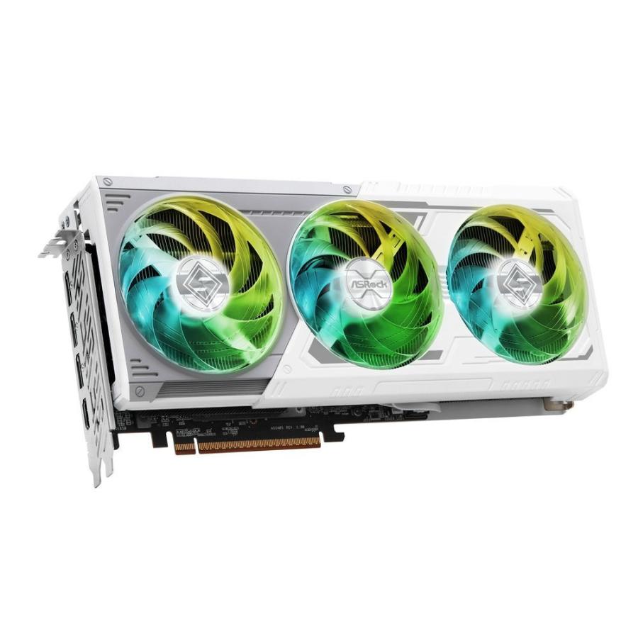 グラフィックボード・グラボ・ビデオカード ASRock Radeon RX9070 XT Steel Legend 16G ASRock、「Radeon RX 9070 XT」搭載ビデオカードのブラック