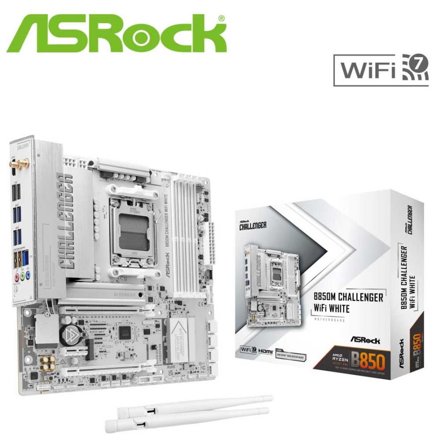 B850M Challenger WiFi Whiteの商品画像（Yahoo!ショッピング）