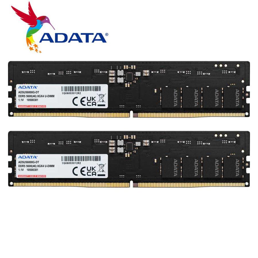 A-DATA ADATA｜エイデータ PCメモリ DDR5 5600MHz UDIMM 16GB(8GBx2枚 