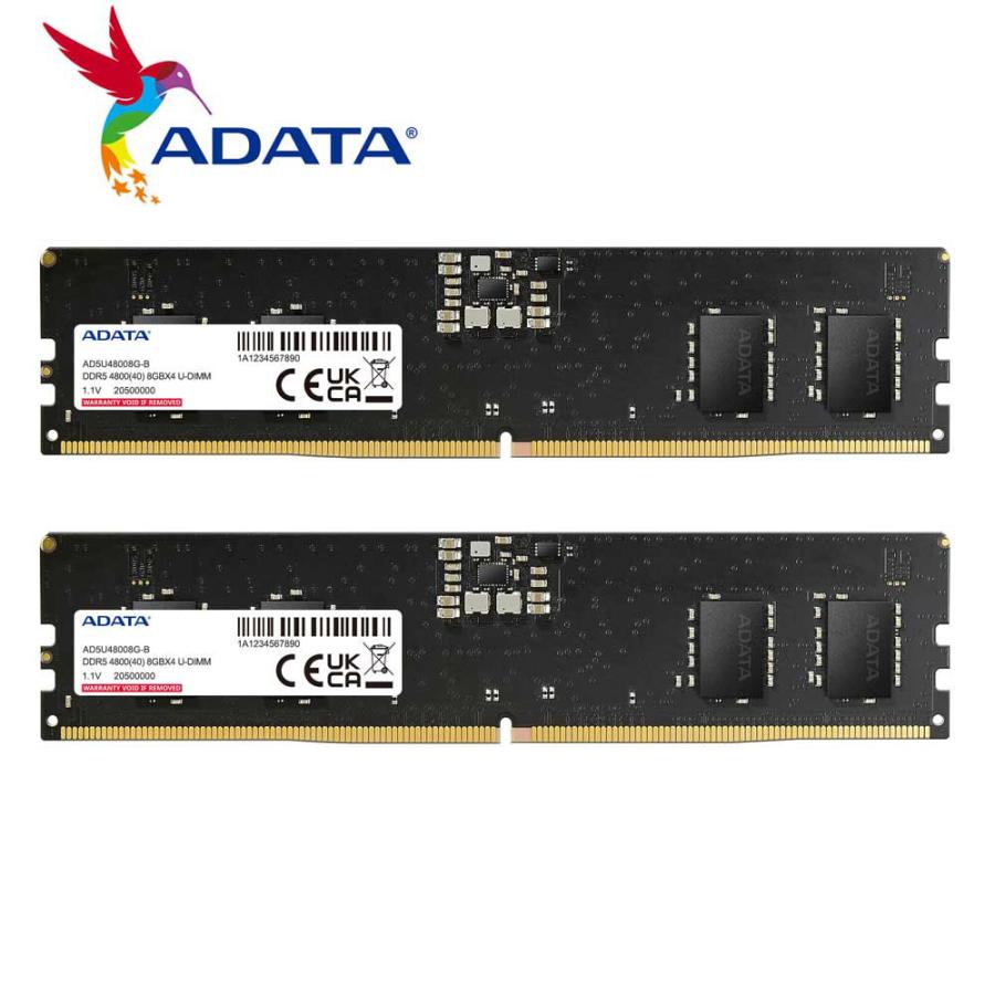 A-DATA ADATA｜エイデータ PCメモリ DDR5 4800MHz UDIMM 16GB(8GBx2枚 