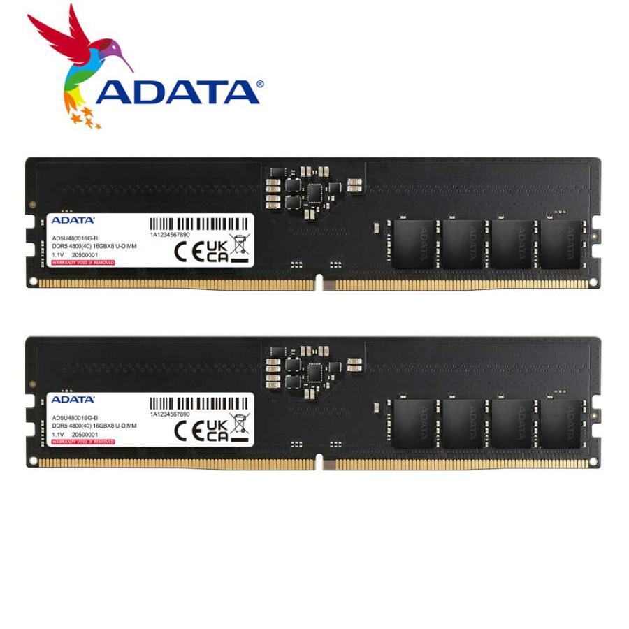 【値下げ】ADATA DDR5-4800 32GB (16GBx2) メモリ A-DATA ADATA｜エイデータ PCメモリ DDR5 4800MHz UDIMM 32GB(16GBx2枚