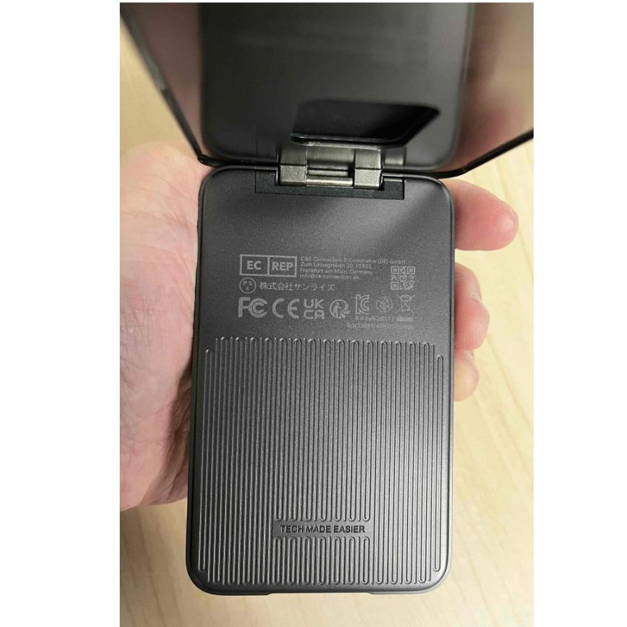 ESR MagSafe対応 カードケース付き モバイルバッテリー USB-C×1ポート 5000mAh(ブラック) HaloLock Power Bank Wallet Midnight ESR452 返品種別A｜joshin｜10