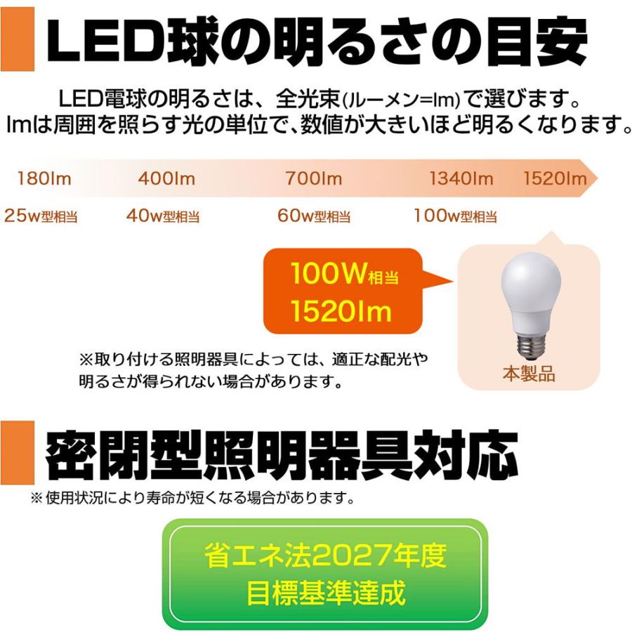 ELPA LED電球 一般電球形 1520lm(電球色相当) エルパ LDA14L-G-G5106 返品種別A｜joshin｜05