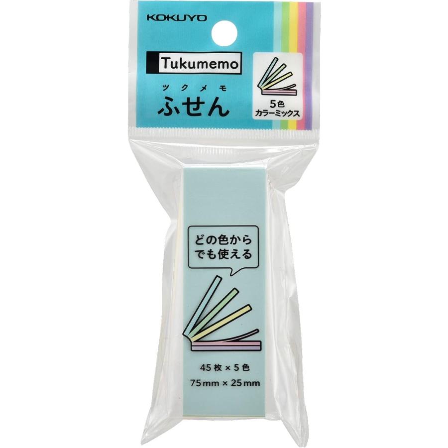 KOKUYO（コクヨ） 付箋 ふせん＜ツクメモ＞ どの色からでも使える 5色