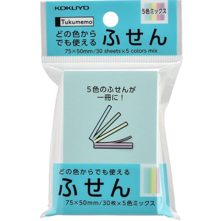 KOKUYO（コクヨ） 付箋 ふせん＜ツクメモ＞ どの色からでも使える 5色