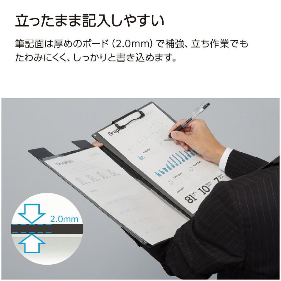 コクヨ 書類がすっきり分けられるクリップホルダー A4(ディープブラック) ヨハ-MC50D 返品種別A｜joshin｜02