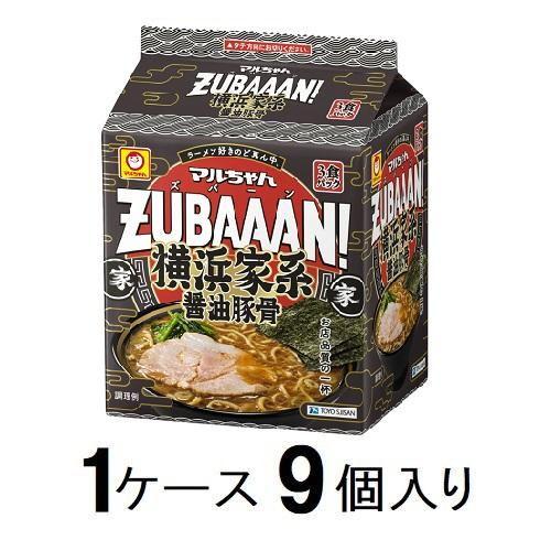 東洋水産 マルちゃんZUBAAAN! 横浜家系醤油豚骨 3食パック(1ケース9個