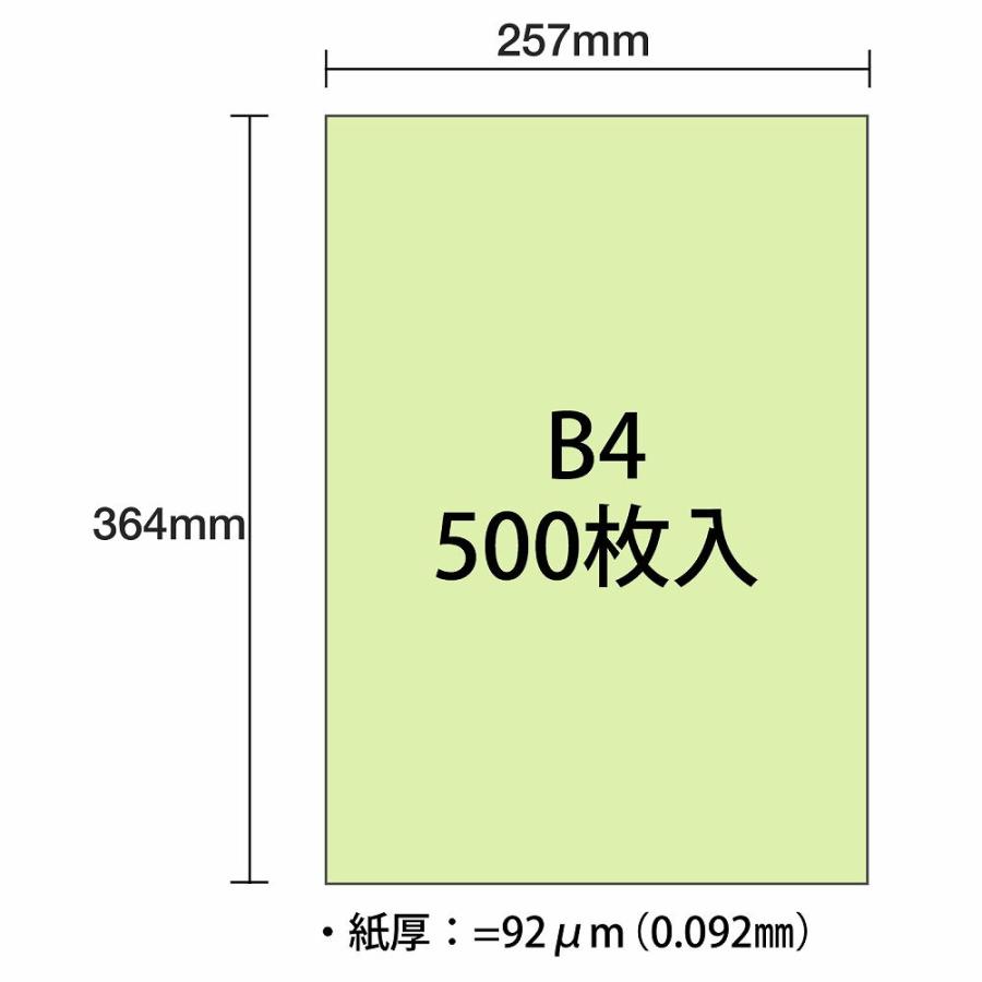 プラス ダイオーマルチカラー［B4/ うぐいす色/ 500枚入］ PLUS CW-630C(86418) 返品種別A｜joshin｜03