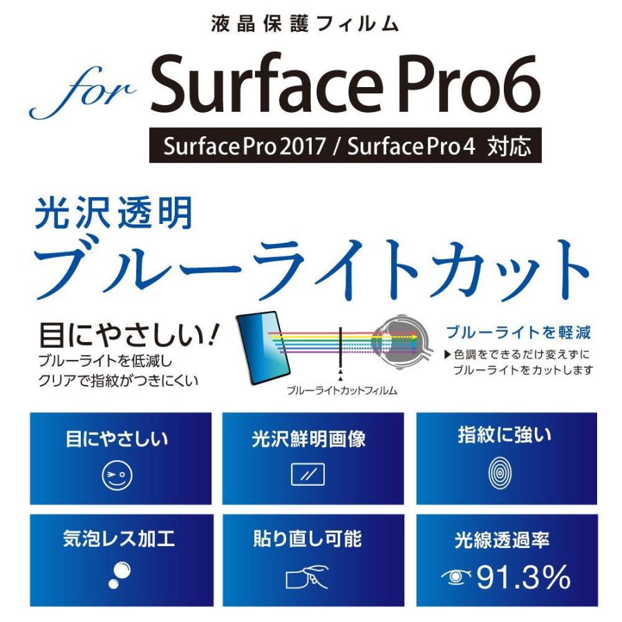 ナカバヤシ Surface Pro 6用 液晶保護フィルム(ブルーライトカット/ 透明) Nakabayashi TBF-SFP18FLKBC 返品種別A｜joshin｜02