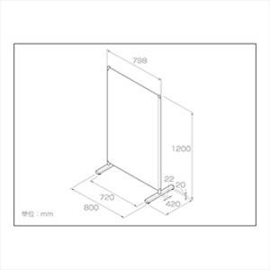 ナカバヤシ 簡易パーティション 幅120×高さ160cm(ライトグリーン) クロス張り ワイド PTS1612LG 返品種別A_1