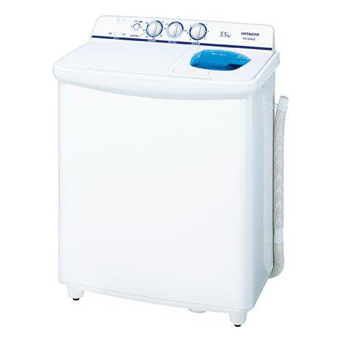 (標準設置料込) 日立 5.5kg 2槽式洗濯機 ホワイト HITACHI 青空 PS-55AS2-W 返品種別A