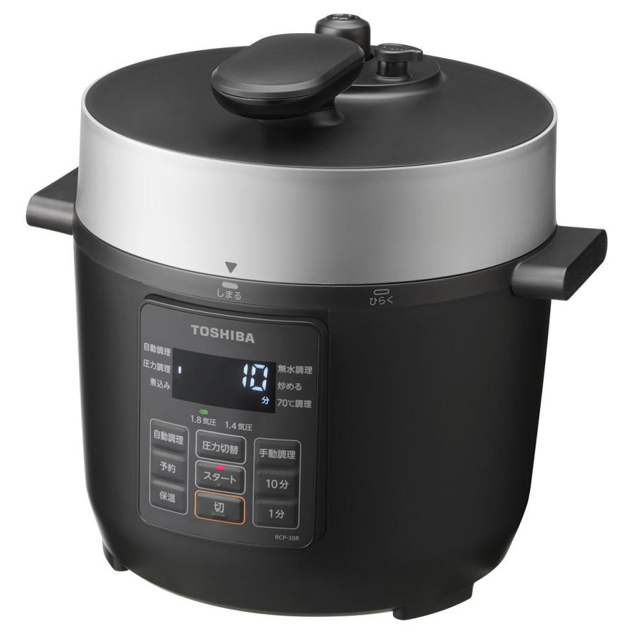 TOSHIBA 東芝 電気圧力鍋 ブラック RCP-30R-K 返品種別A