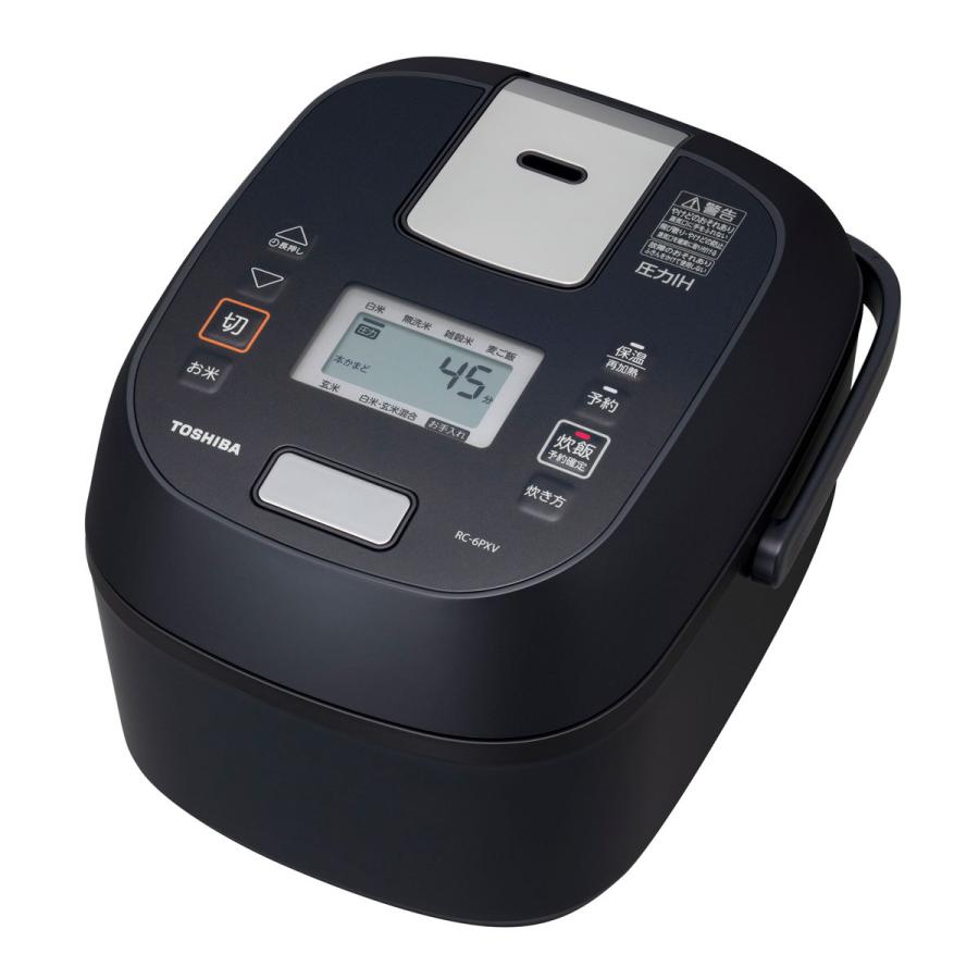TOSHIBA 東芝 圧力IHジャー炊飯器(3.5合炊き) ブラック RC-6PXV