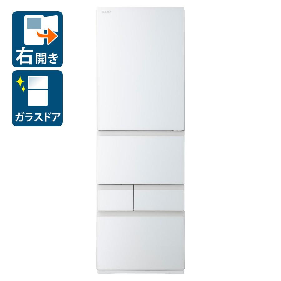 TOSHIBA（東芝） (標準設置無料 設置Aエリアのみ) 411L 5ドア冷蔵庫