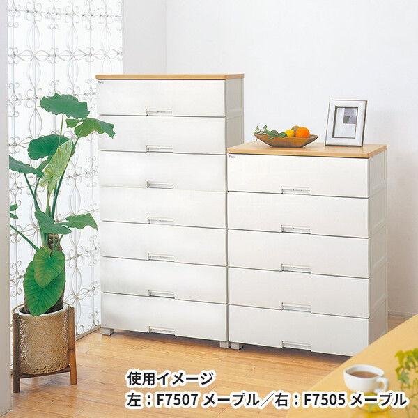 天馬 フィッツプラス 幅75cm 7段(天板：メープル/ 本体：ホワイト) テンマ Fits 幅75×奥行41×高さ144cm 完成品(2梱包) F7507 返品種別A｜joshin｜12