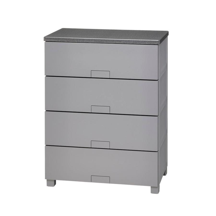 天馬 フィッツチェストフルフラット 6504 4段(グレー) Fits チェスト