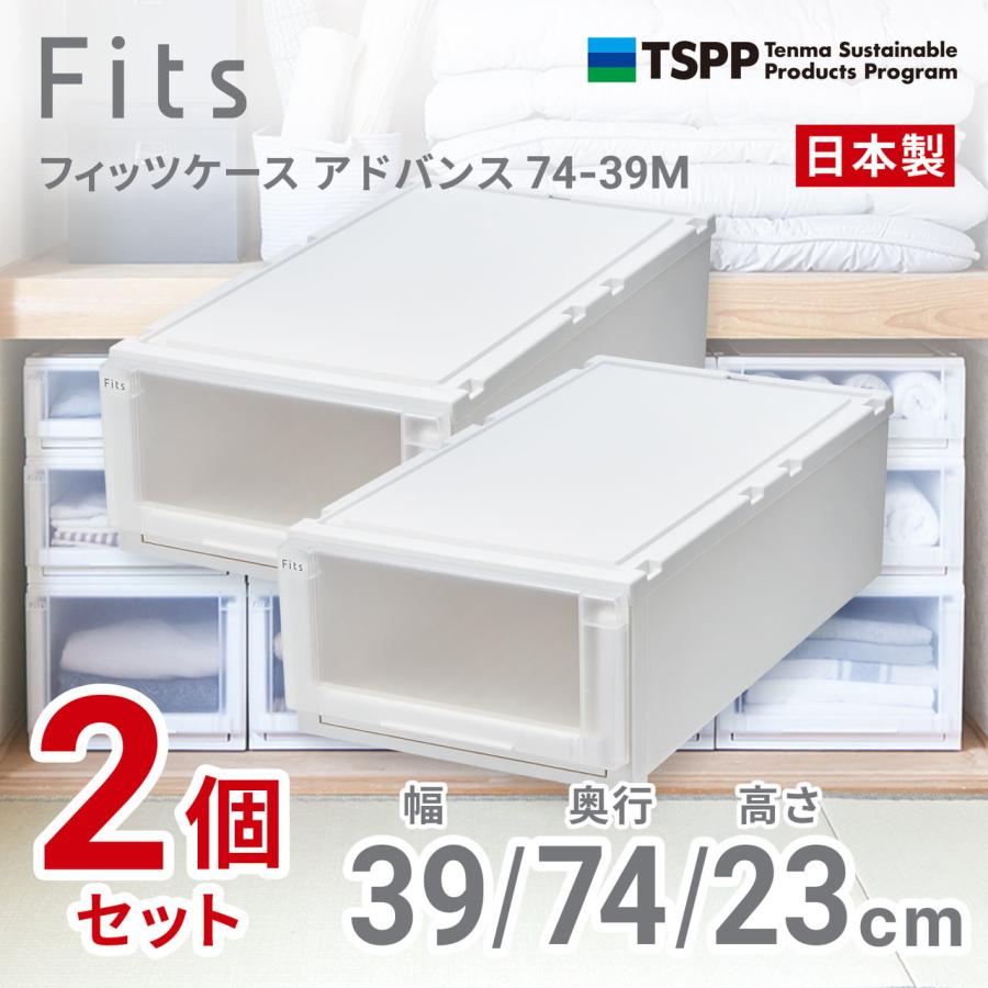 天馬 (2個組)フィッツケース アドバンス 押入れ収納 幅39×奥行74×高さ